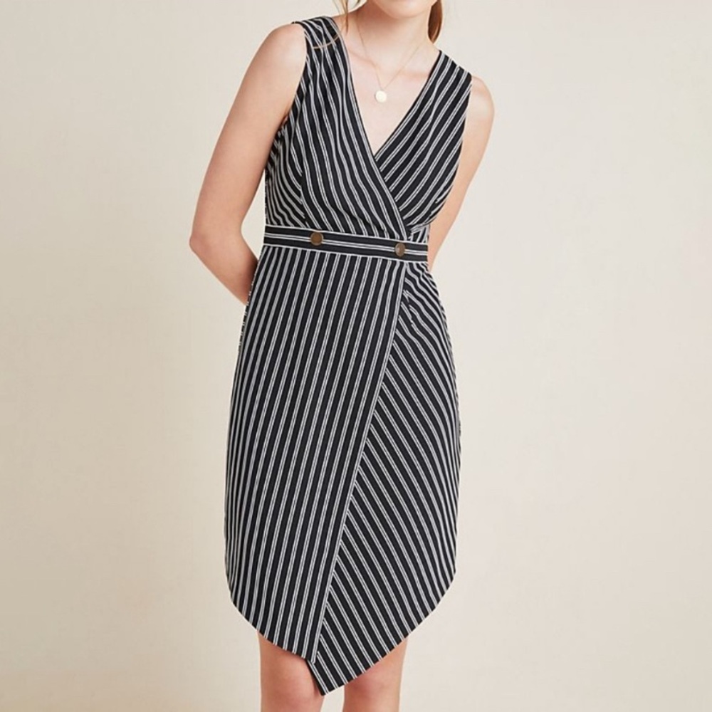 NWT Hutch Asymmetrical Indira Striped Dress‎ Size Large